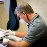 Dr. Stamos performing a root canal